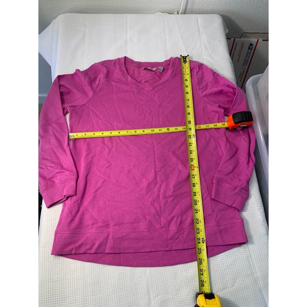 (L-303) AnyBody French Terry Crewneck Sweatshirt Wild Orchid XS Pink NWT QVC - Picture 6 of 10